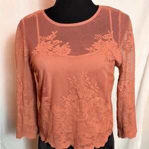 Lace Top with Back Buttons